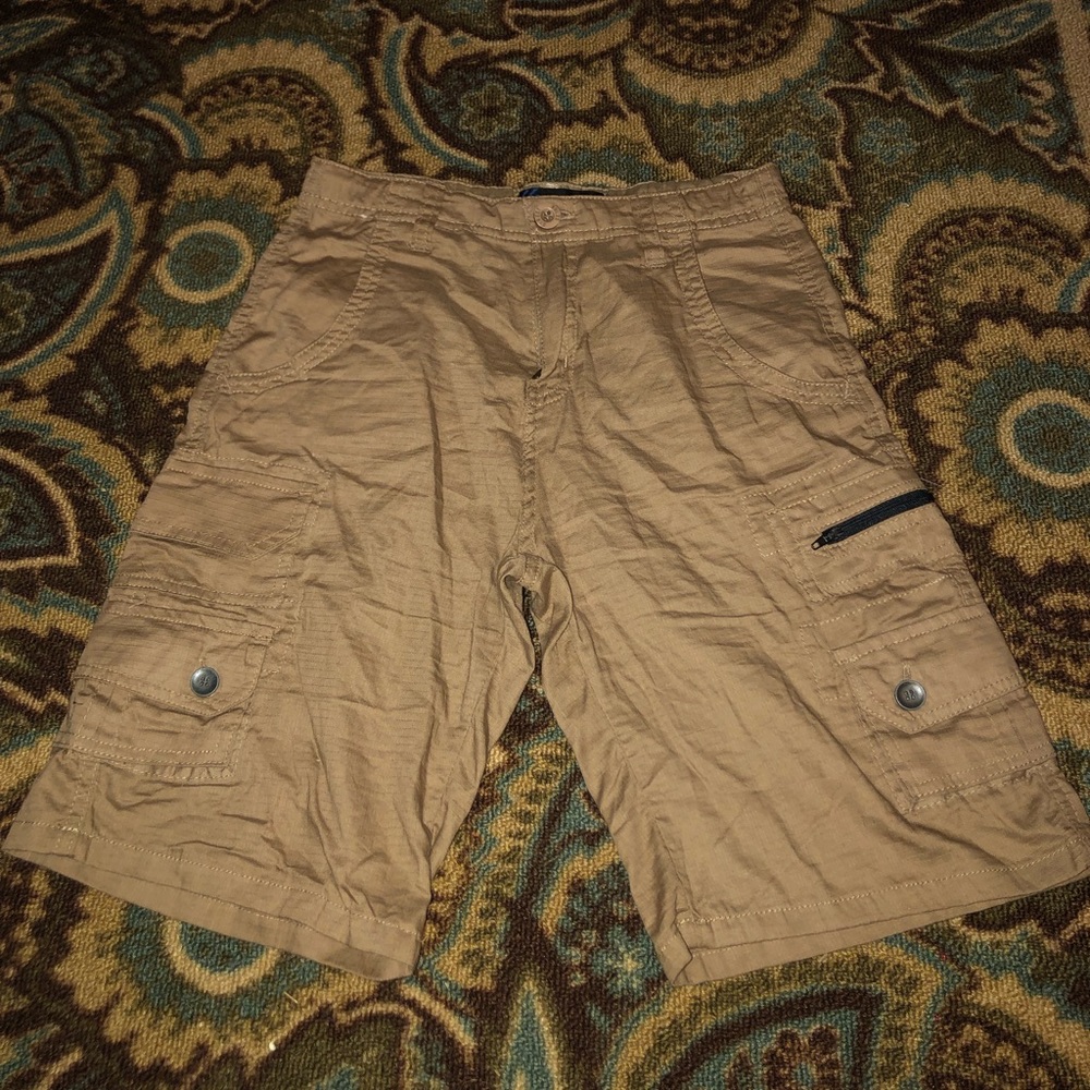 2 pair BOYS tan shorts 10 street rules & no brand